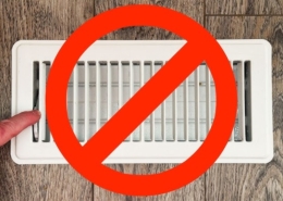 Closing floor register